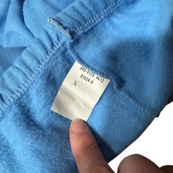 VTG Baby Boys Football Baby League Blue Sweatpants Sz 1/2 (6-9 Months) Rainbow - Picture 5 of 6